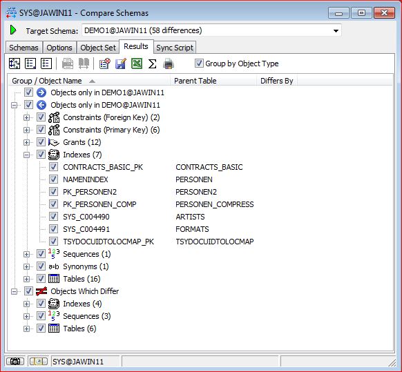 schema compare