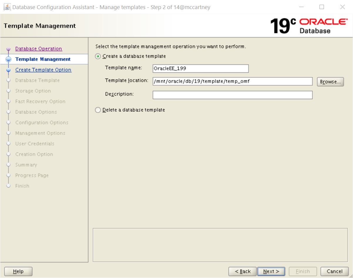 Create tmplate Step 1