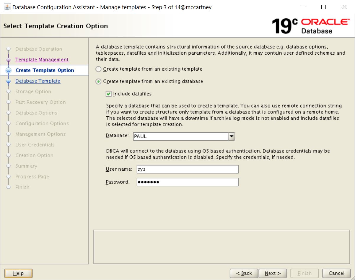 Create tmplate Step 1